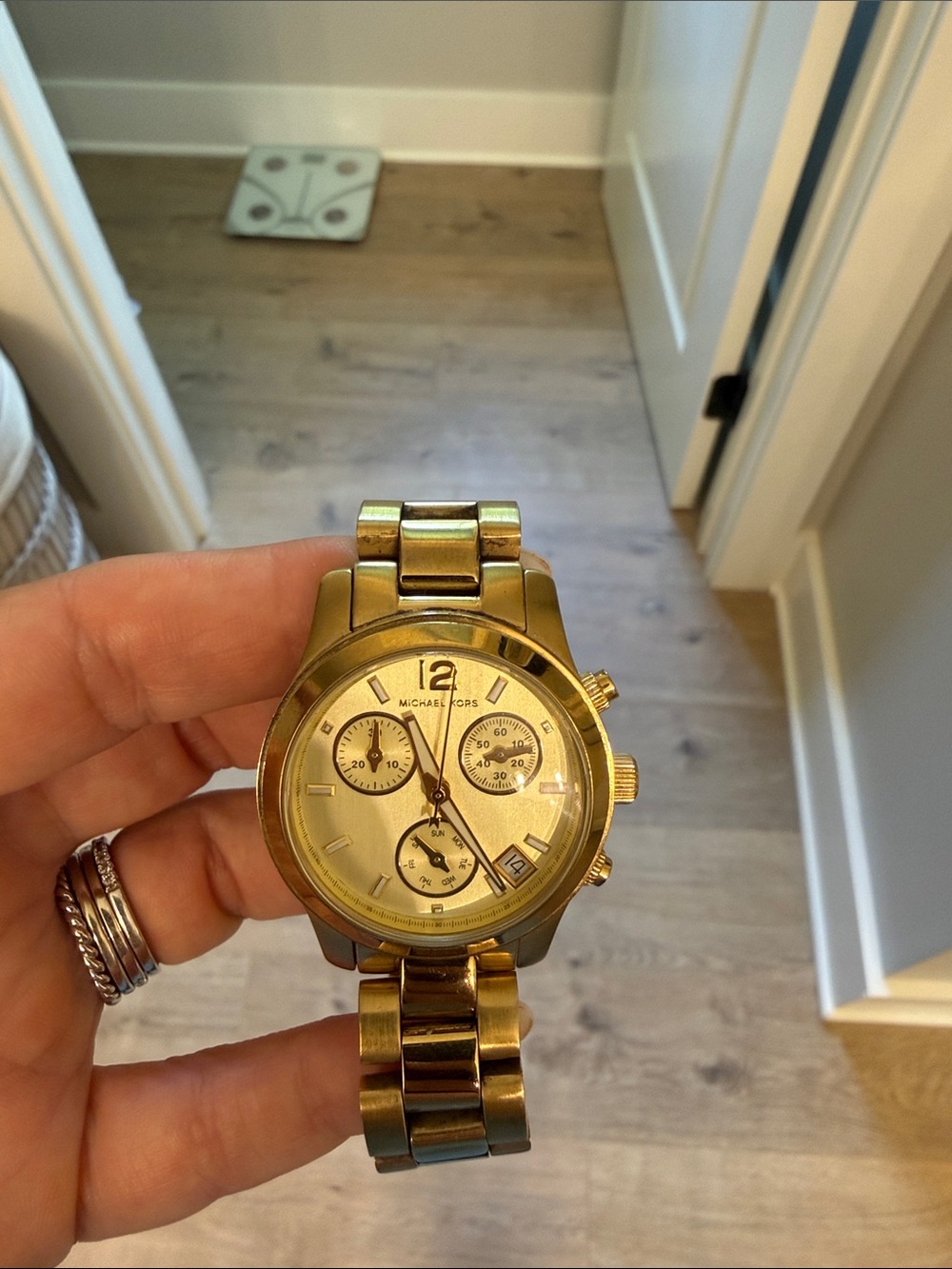 Michael Kors Gold Tone Women's Chronograph Bracelet Watch - Gold Dial